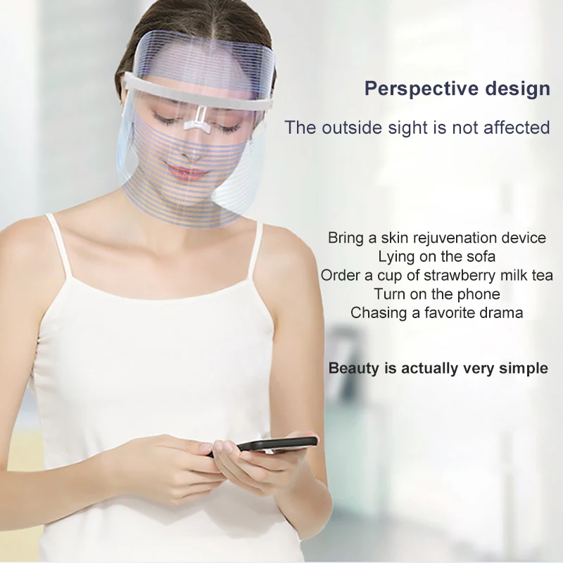 Rechargeable 7 Colors Light Therapy Photon Facial beauty PDT LED Therapy  beauty care