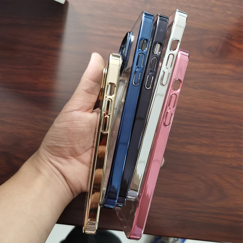 PC and plating Shockproof Phone Back Cover Case For iPhone 13 mini/13/13 pro/13 pro max