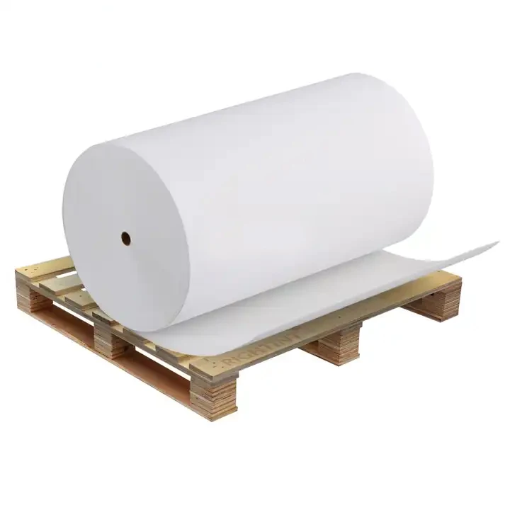 54g synthetic paper, water glue, 60u grid bottom raw materials for self-adhesive labels removable label semi gloss paper