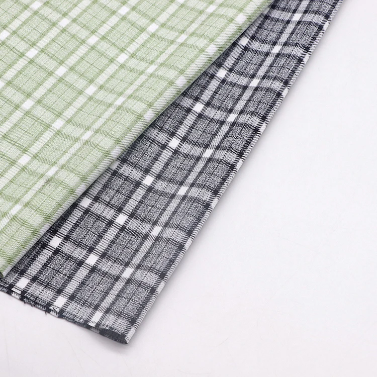 Plaid Preppy jk uniform shirt Cloth fashion 100 polyester yarn dyed woven dress suit clothing fabric