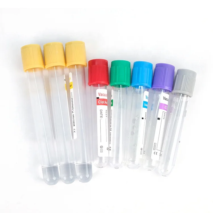 Vet Medical Consumables 5 ml i0 cc 10ml Plastic Vaccum Blood Sample Collection Tube Hospital Clinic Pet Blood Tube