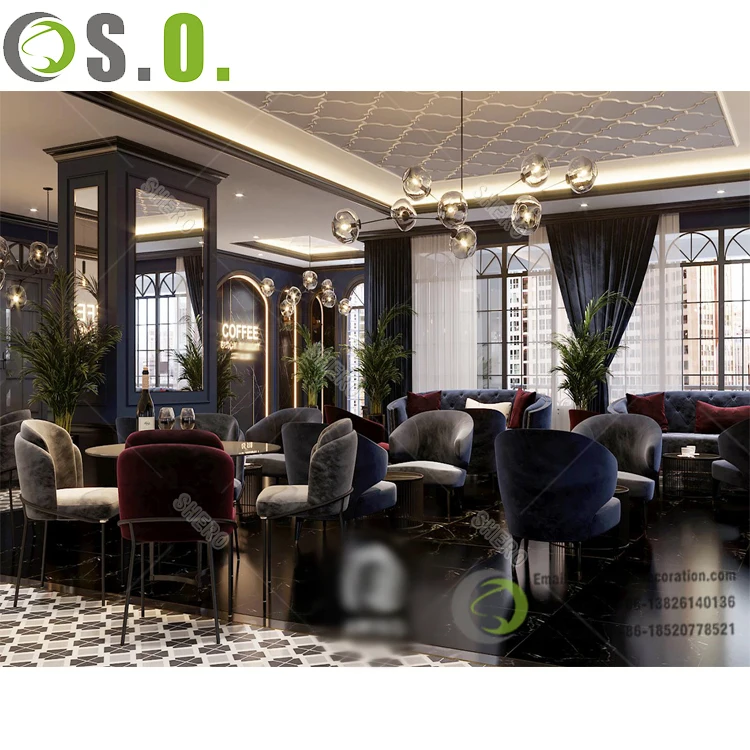 Modern Custom Cafe Decoration Luxury Coffee Shop Bar Counter Design