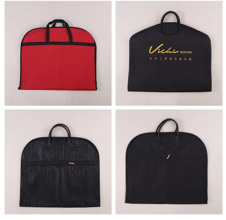 Waterproof Custom Logo Reusable Non Woven Garment Suit Bag with Handle