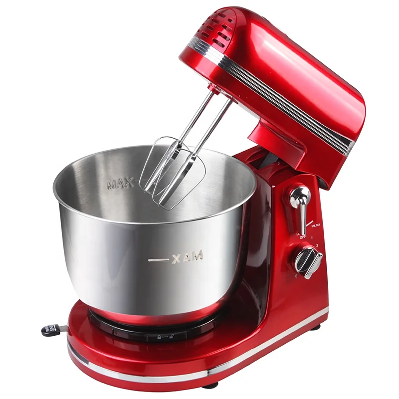 Kitchen Mixer Stand Revolving Bowl Gift Box Mixer Machine Electric OEM Plastic Hot Sale 300W with 3.5 L Household Hand Held 250