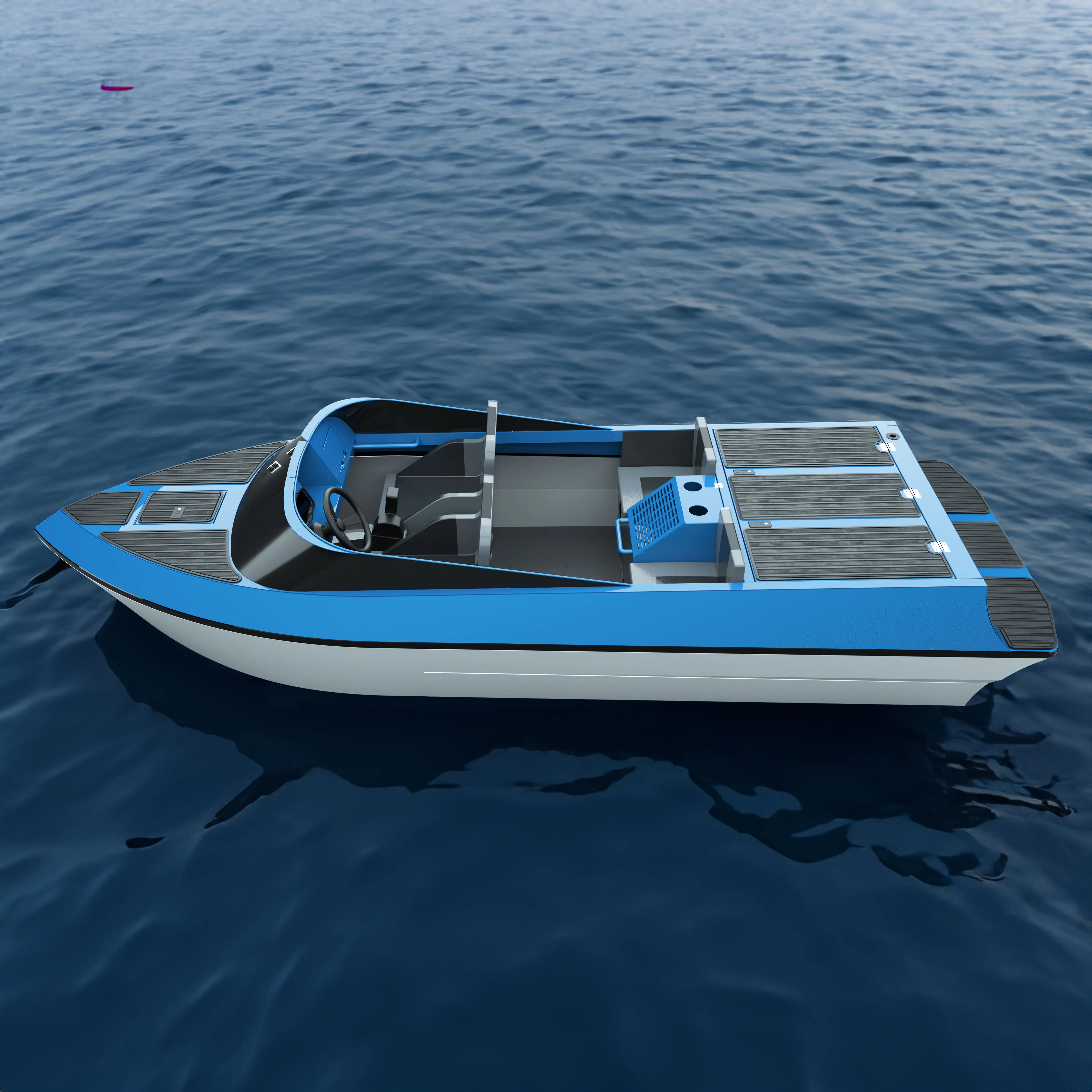 Мини Гоночная алюминиевая лодка Kinocean с крутой покраской для продажи