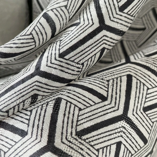 Black Brocade Outdoor Custom screen Digital printed silk scarf design beach brocade long shawl for women foulard en soie