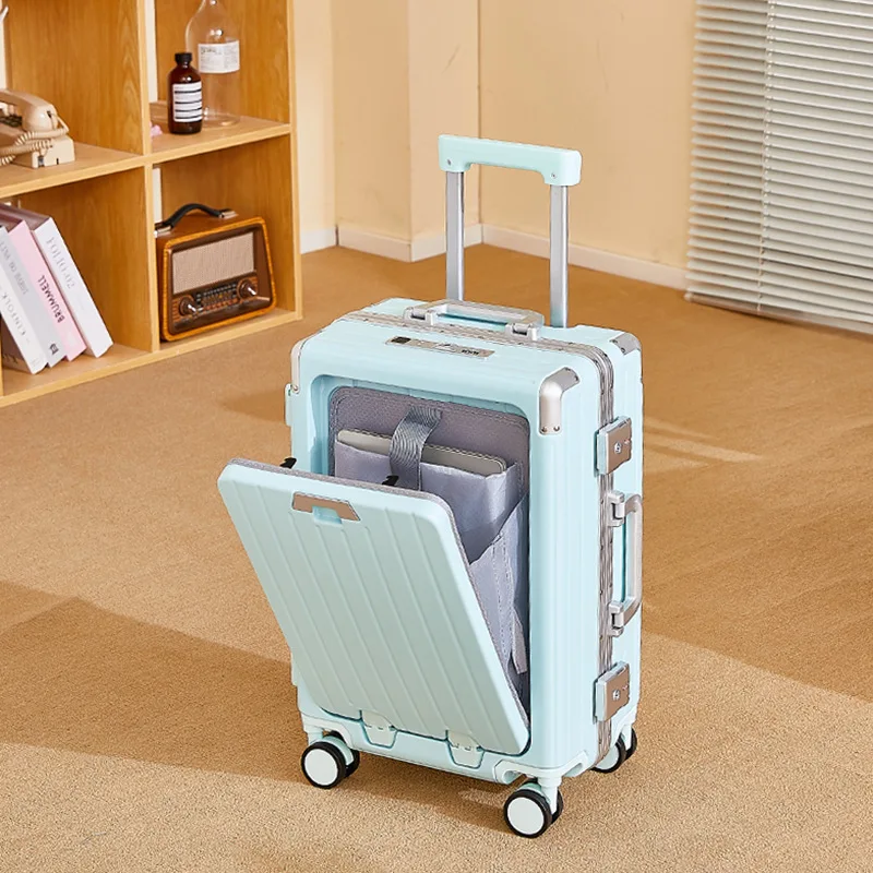 Unisex Durable PC Luggage Trolley Case with 360-Degree Swivel Spinner Wheels New Stable Anti-Lock Braking System