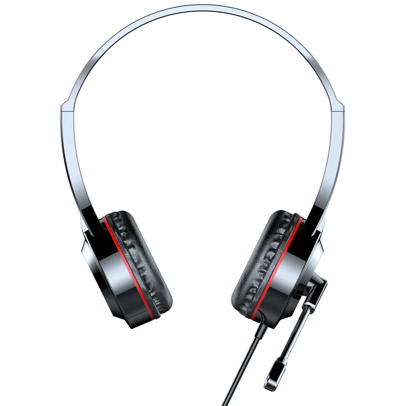 Office Headset For Call Center Stereo Sound Home Laptop Computer Accessory 3.5 mm Plug Play Wired Telephone Headset