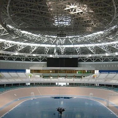 Prefabricated Stadium Dome Roof Building Galvanized Light Steel Structural Space Frame Indoor Stadium Roof Construction