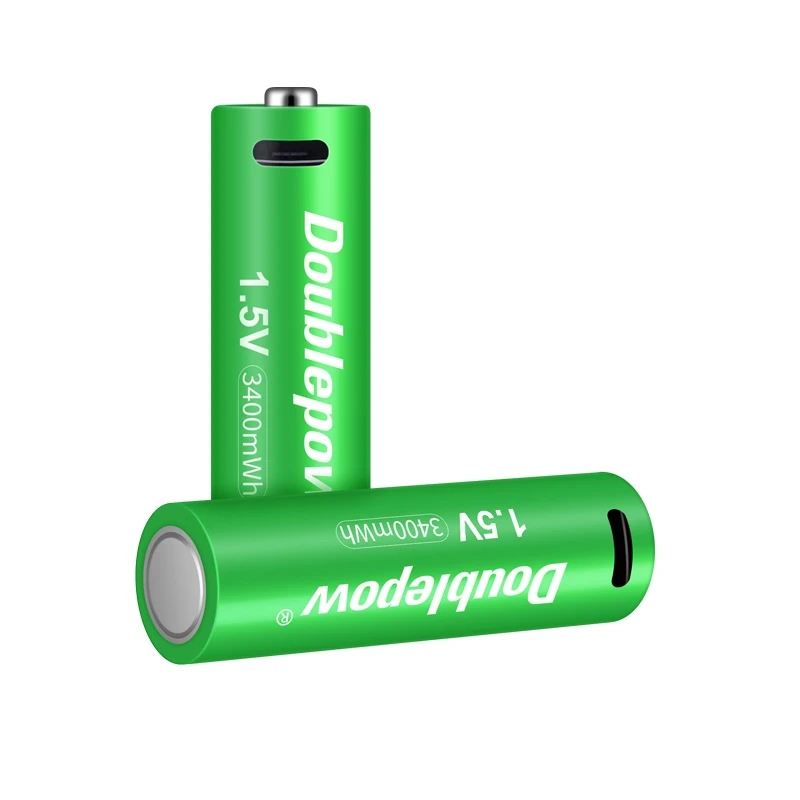 Wholesale 1.5V 2250mAh 3400mWh USB Recyclable BMS Anode Rechargeable Lithium Ion AA 1.5v Batteries for Kids Cars