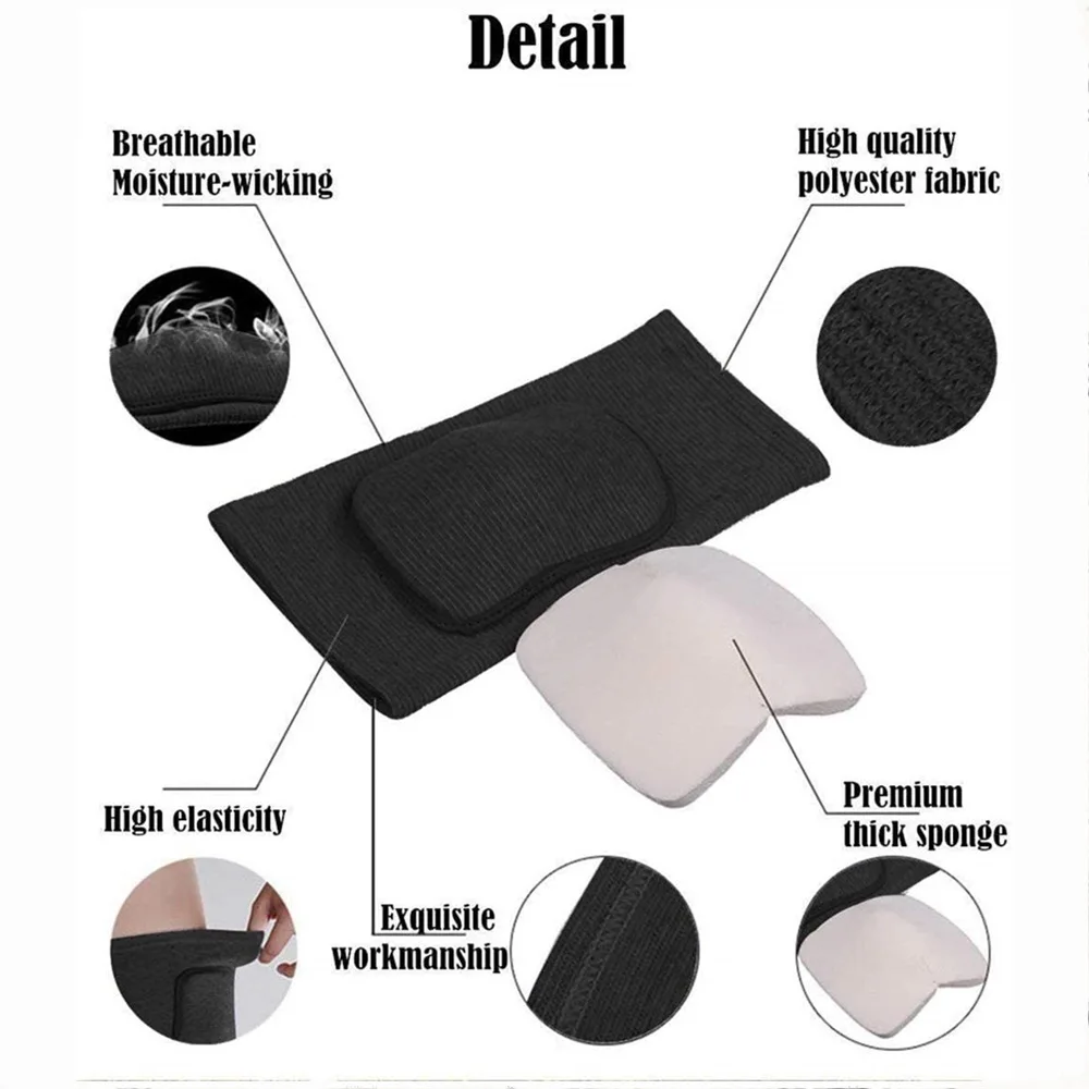 Sport Knee Pads Polyester Knee Sleeves Thickening Sponge Protection Support Kneepad for Running Fitness Breathable Knee Brace