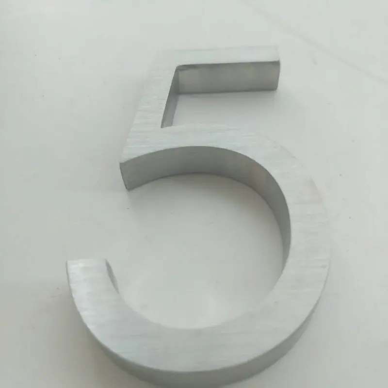 8cm height polished stainless steel hotel door number 3D metal house door numbers