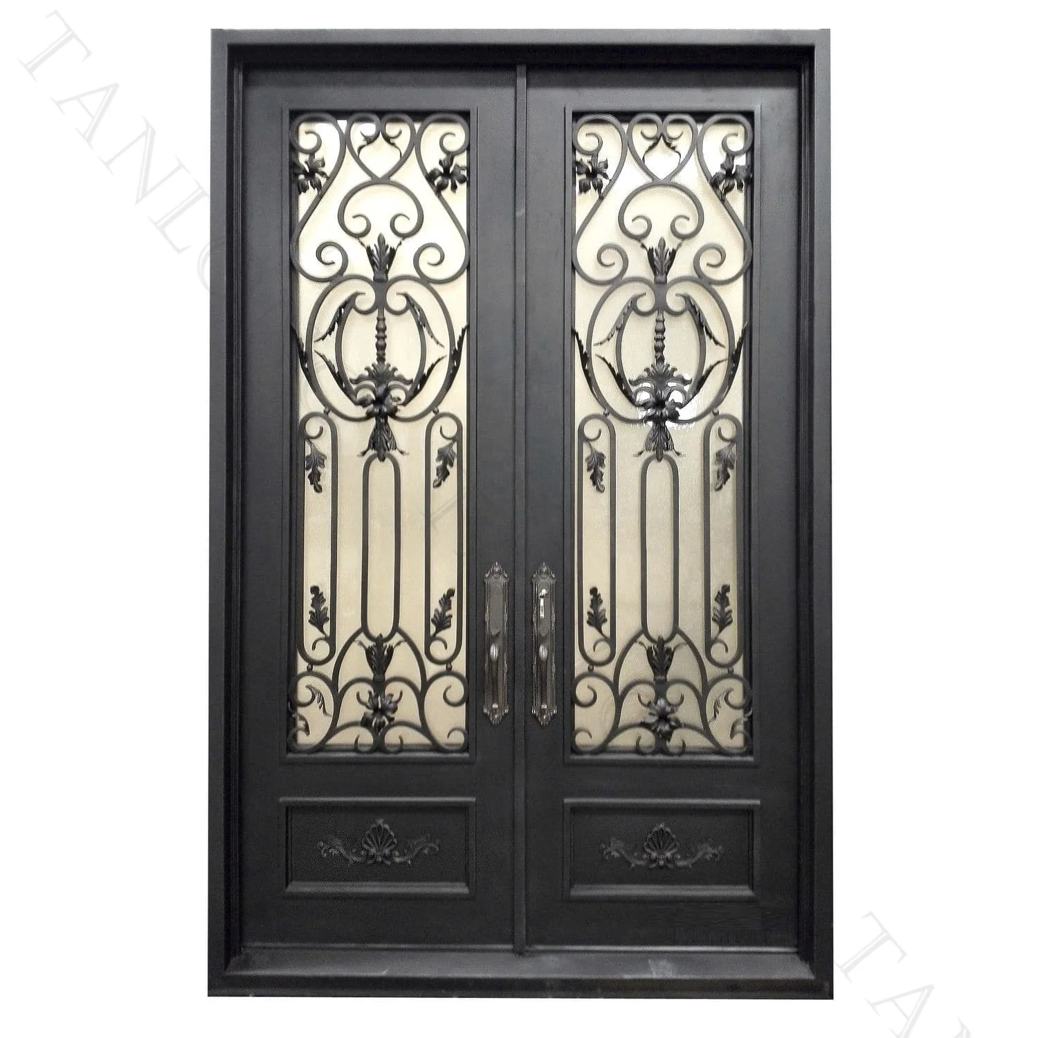 Front entry design iron door exterior cast iron door modern wrought iron Security door