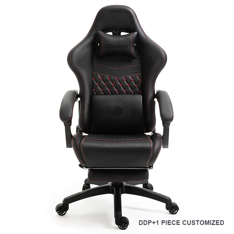 luxury gaming leather chair headrest swivel gamer lumbar support gaming chair