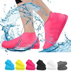 2022 Silicone Rain Boots Waterproof Shoe Covers, Non-Slip Water Resistant Overshoes Silicone Rubber Rain Shoe Cover Protectors