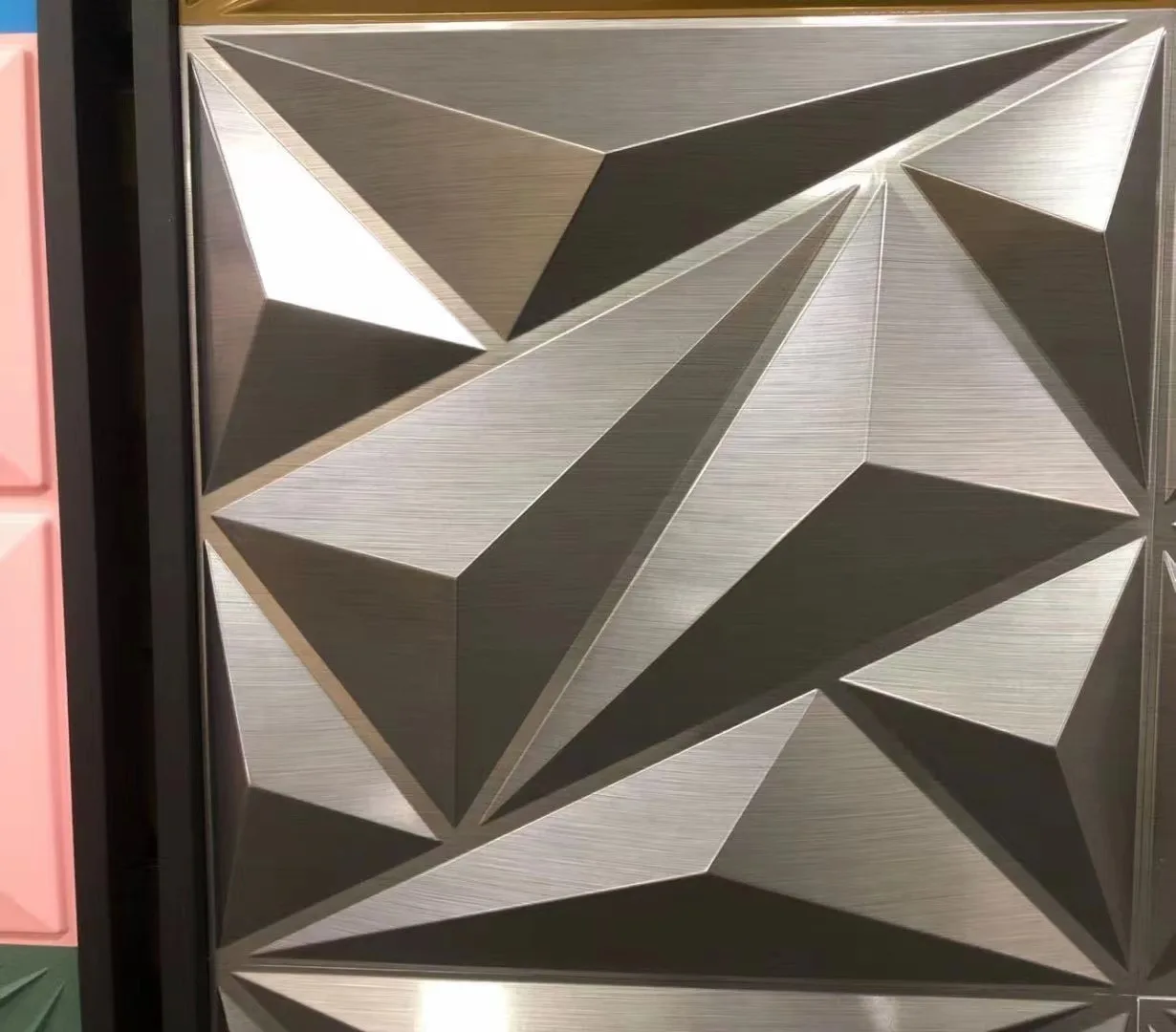 Diamond Marble Wood grain shinny Alternative PVC 3D wall Panel PVC panel