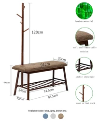 Factory supply factory manufacturer wood bamboo coat rack shoe bench cabinet design shoe rack
