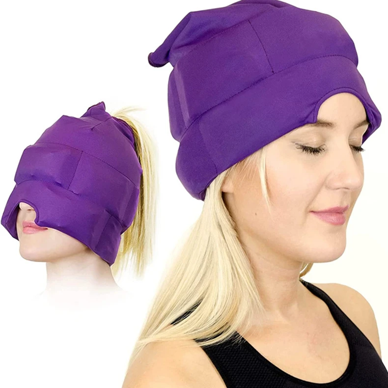 Stretchy Cold Therapy Headache Ice Mask Head Hot pack Cold Ice Gel Pack Wrap