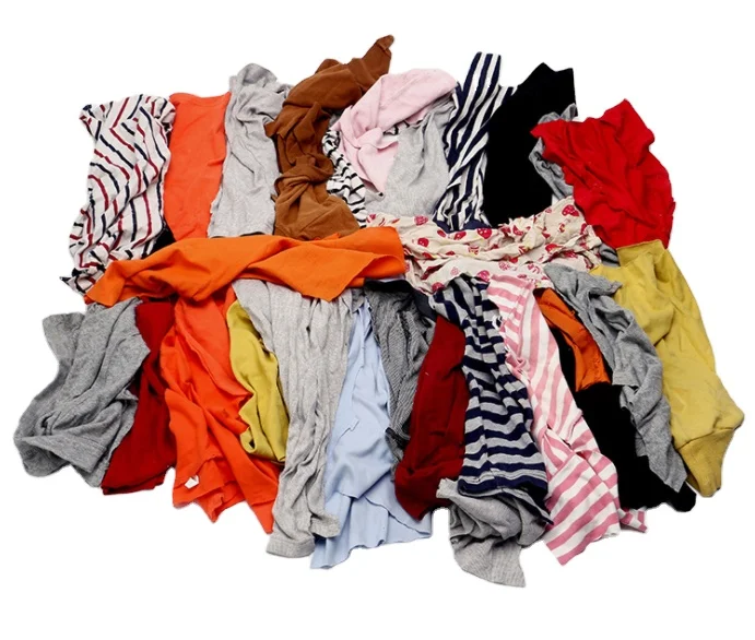 
Mixed color knitting fabric cloth waste cotton clips, industry cotton rags, cotton fabric cutting waste 