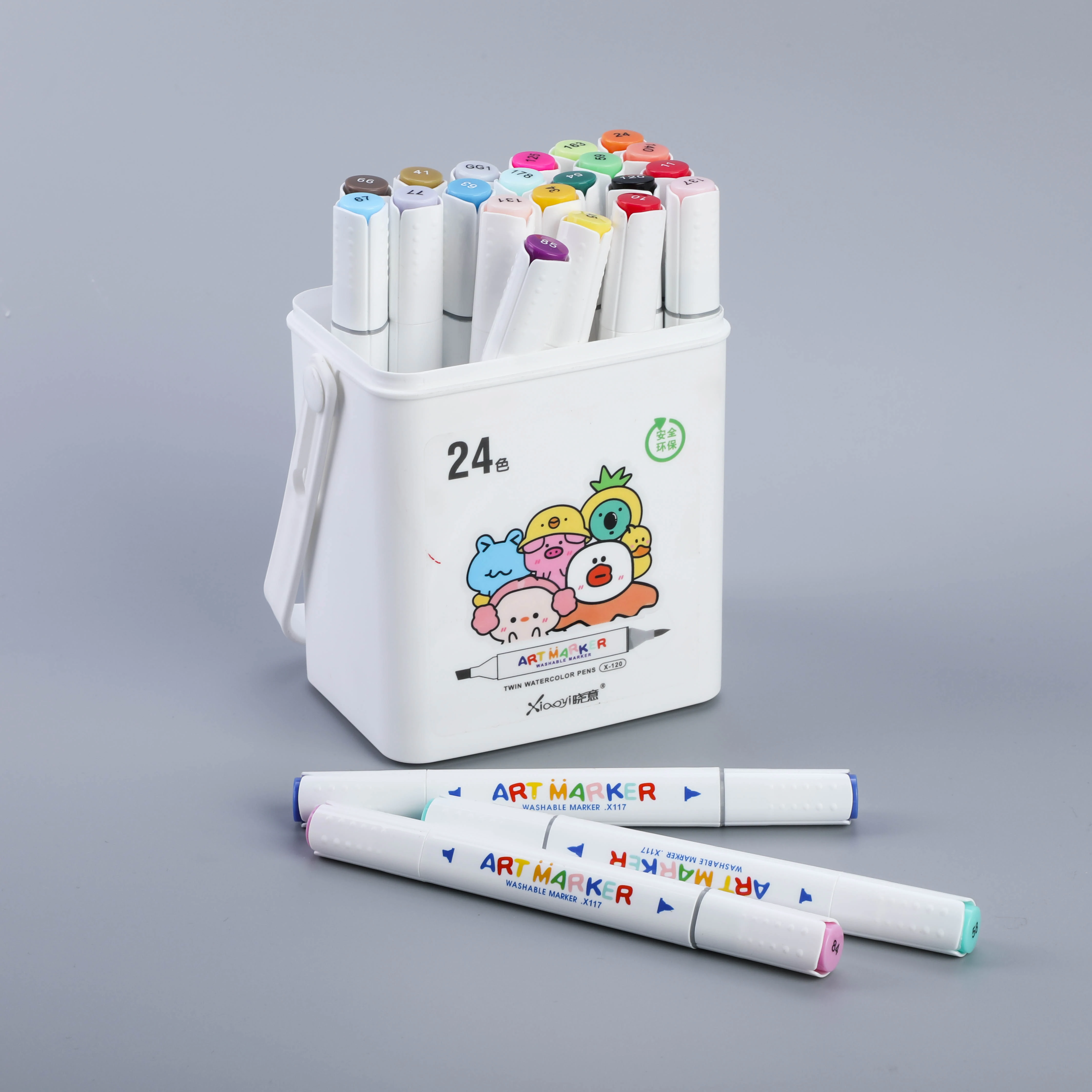 High Quality alcohol based brush markers dual tip brush marker pens set for sketching