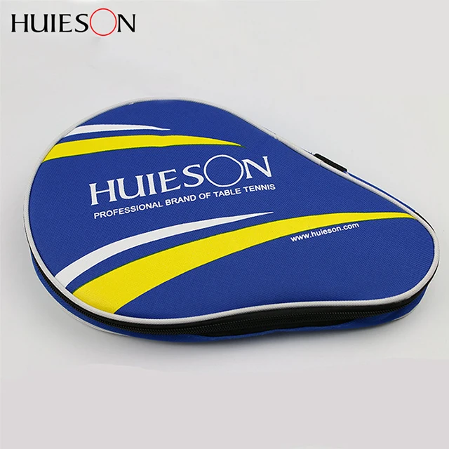 HUIESON Cheap Hold 2 Rackets Custom Print Logo Ping Pong Case Table Tennis Racket Bag
