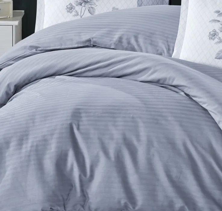 Fabrics Customized  Solid Pattern Dobby Bedding Sheet Set Comfortable Soft Satin Bedding Set for Home