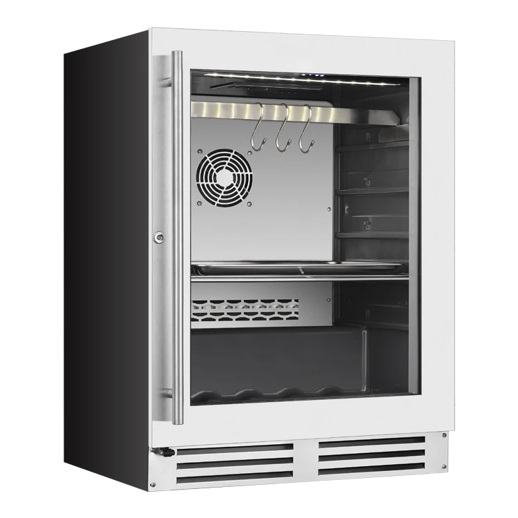 Meat Display Supermarket Refrigerator Meat Freezer Metal Hook Meat Dry Aging Refrigerator Electric Electronic Temperature 3 Pcs