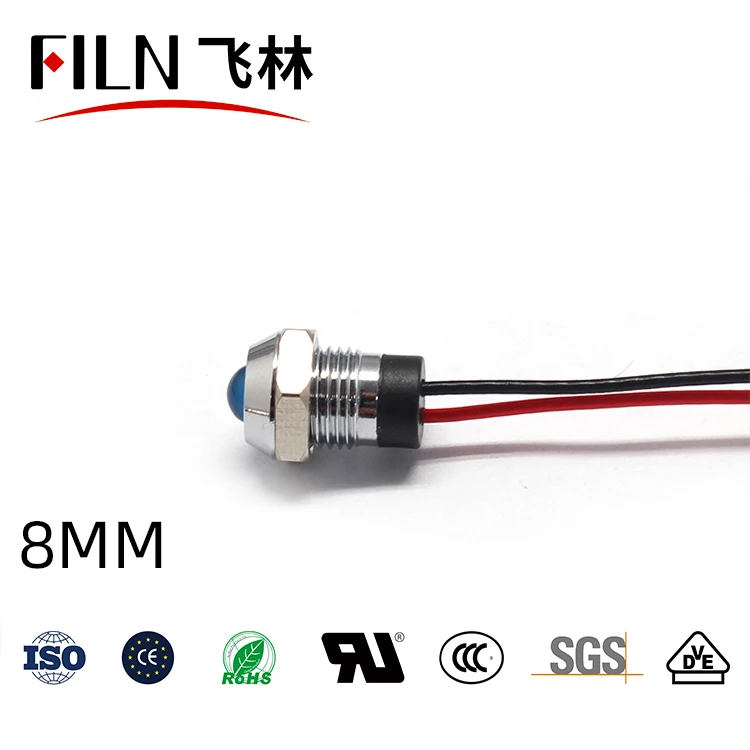 Panel small indciator light led 12v 3v 6v 24v red green yellow blue white signal equipment machine signal light