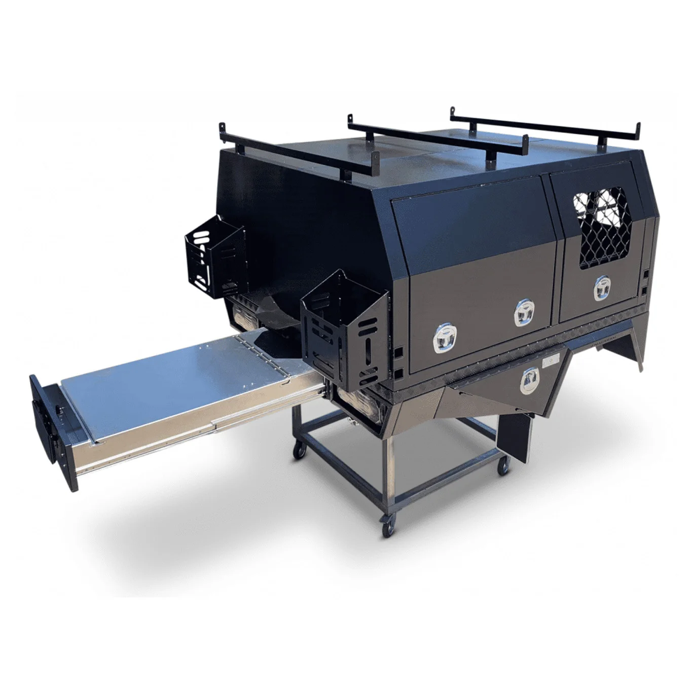 lamax Truck Bed Ute Canopy Aluminum Tray and Canopy Trailer with Tool Box and Kitchen for Sale