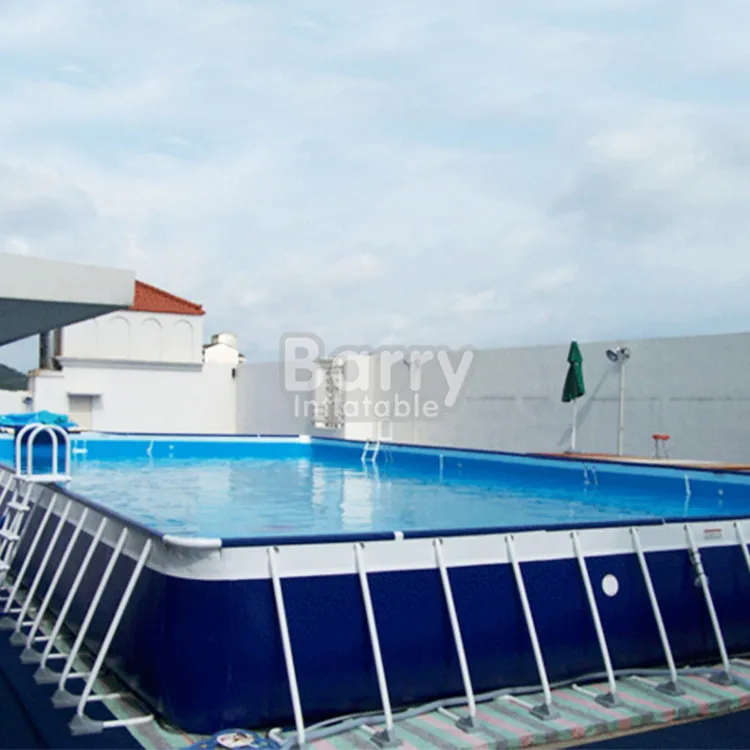 Easy Set Up Steel Frame PVC Swimming Pools Above Ground Steel Frame Pool For Commercial Water Park Use