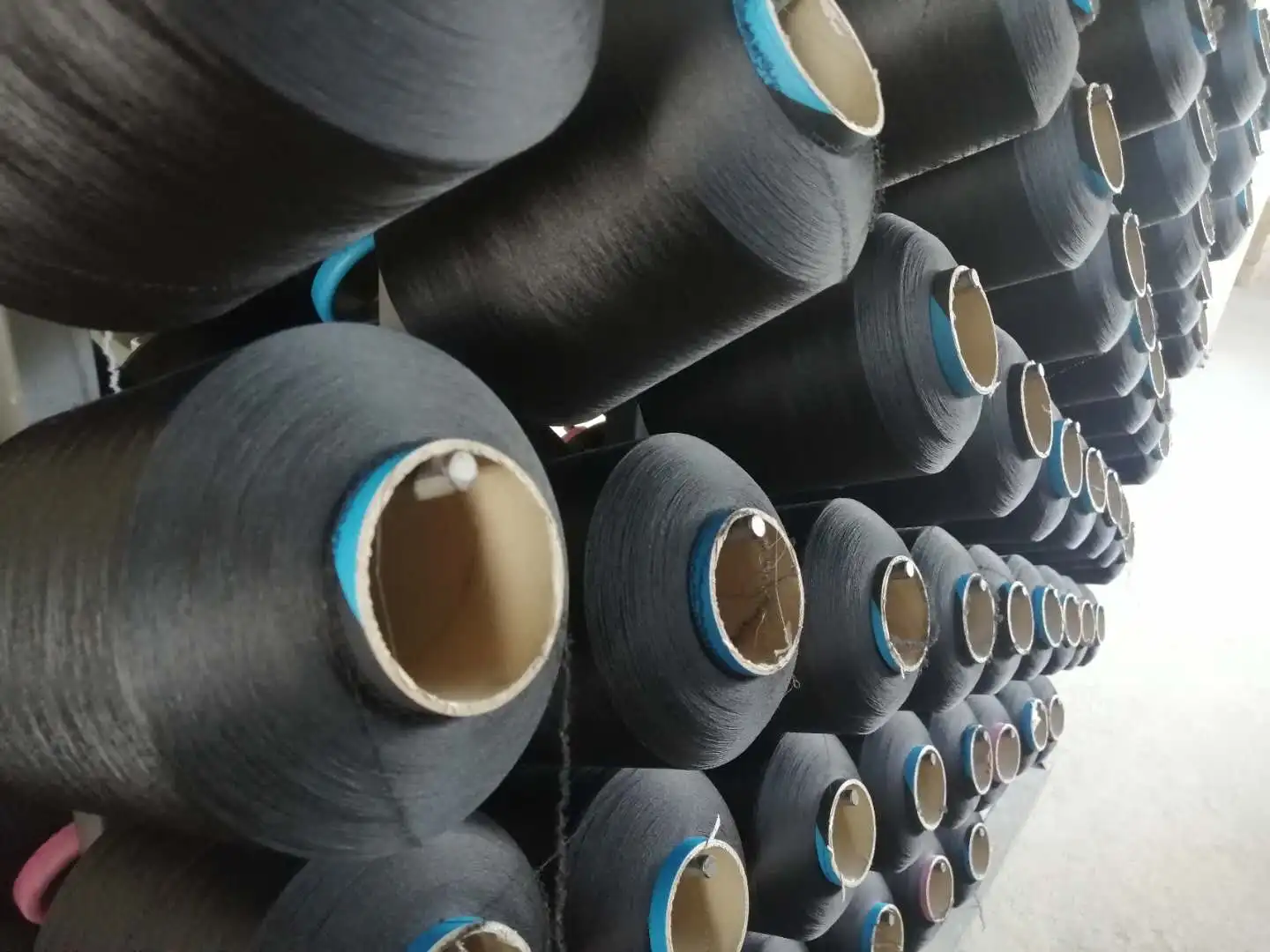 Wholesale spandex covered yarn with polyester yarn 150d for weaving