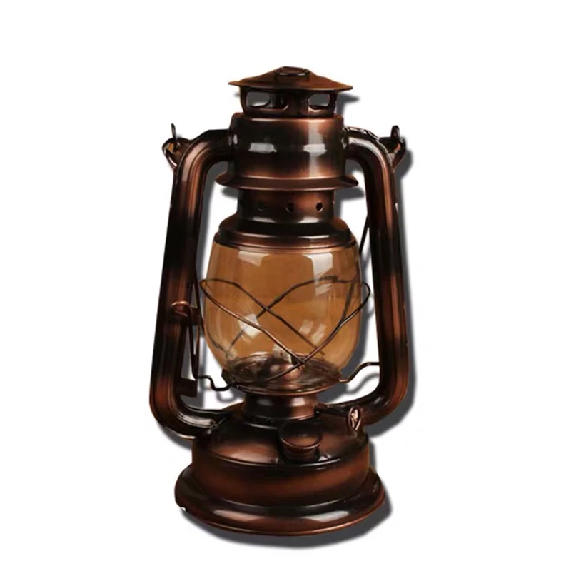 Outing Mate Warm light Iron Vintage oil lamp wick Camping lanterns Portable Lamp Masthead Light Retro Oil Lamps Kerosene Lantern