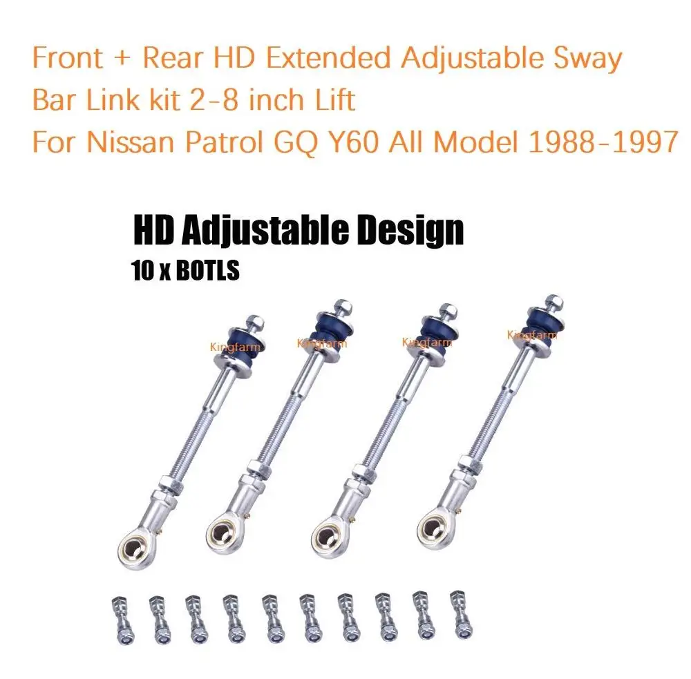 Тяжелая Расширенная Регулируемая Задняя тяга для подъема Nissan патруль GQ Y60, все модели 2-8, подъем 1988-1997