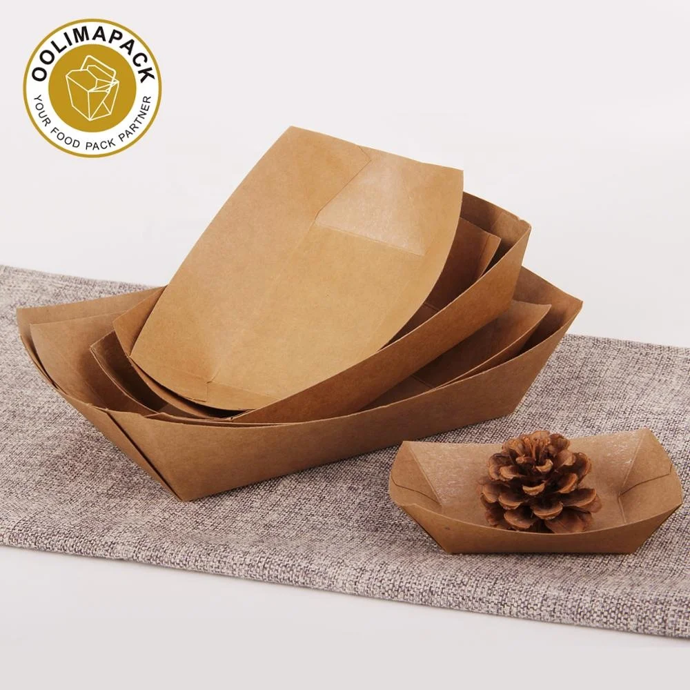 Custom mini burger and chips package paper box with window