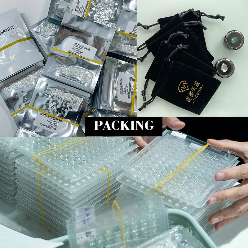 SICGEM Best Price 0.7~2.9mm 5A Moissanite Loose Gemstone for Luxury Jewelry Watch Necklace & Bracelet Making Eyeglasses Parts