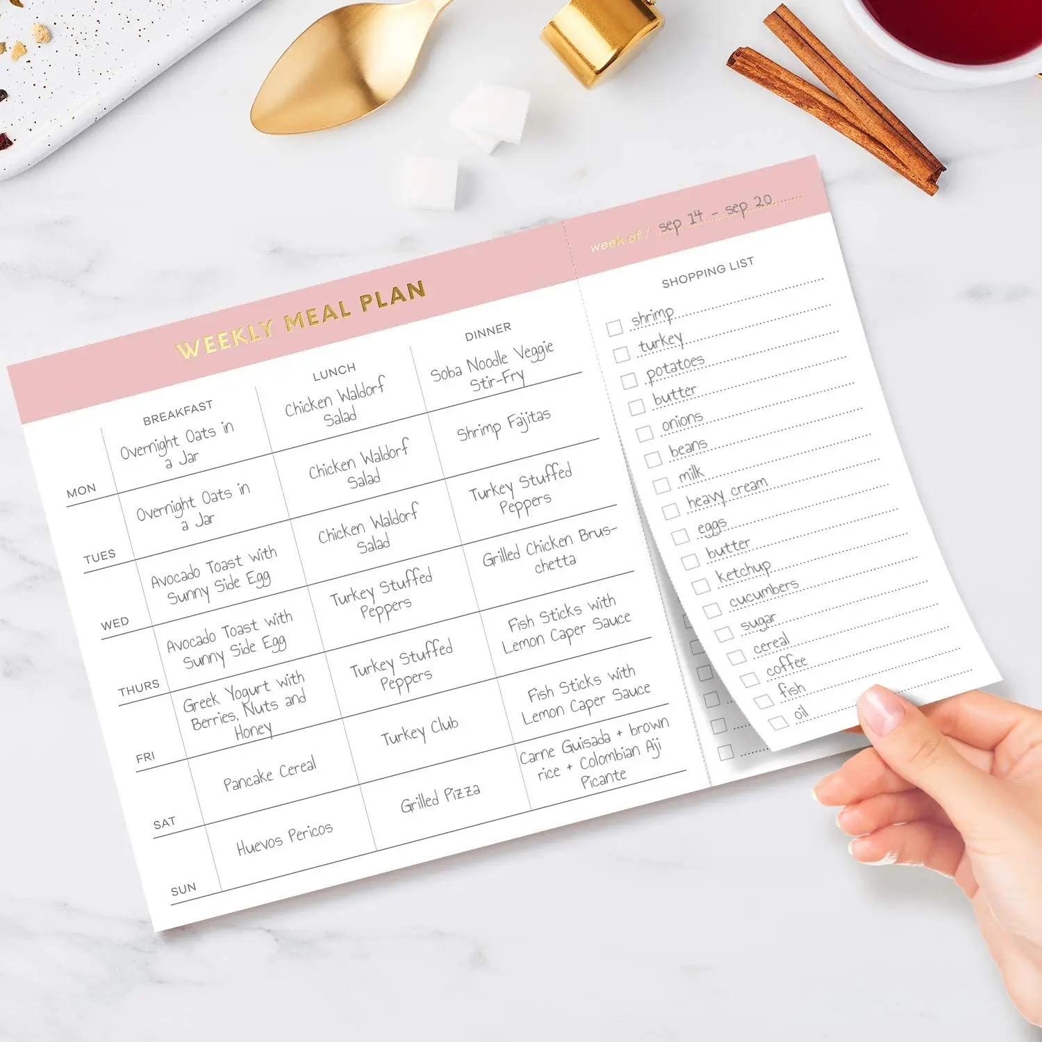 Wholesales 2022 A4 A5 Paper Luxury Custom Printed Logo Journal Memo Pads Daily Planner Weekly Tear Off To Do List Notepads