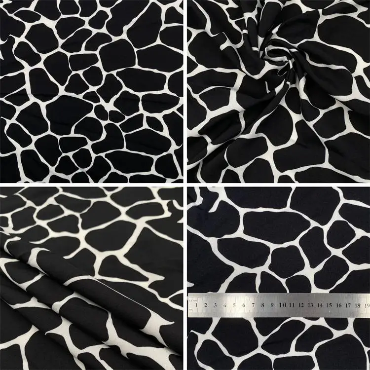 Factory wholesale 80gsm 150cm woven fabric polyester crepe print chiffon abaya nida fabric high quality
