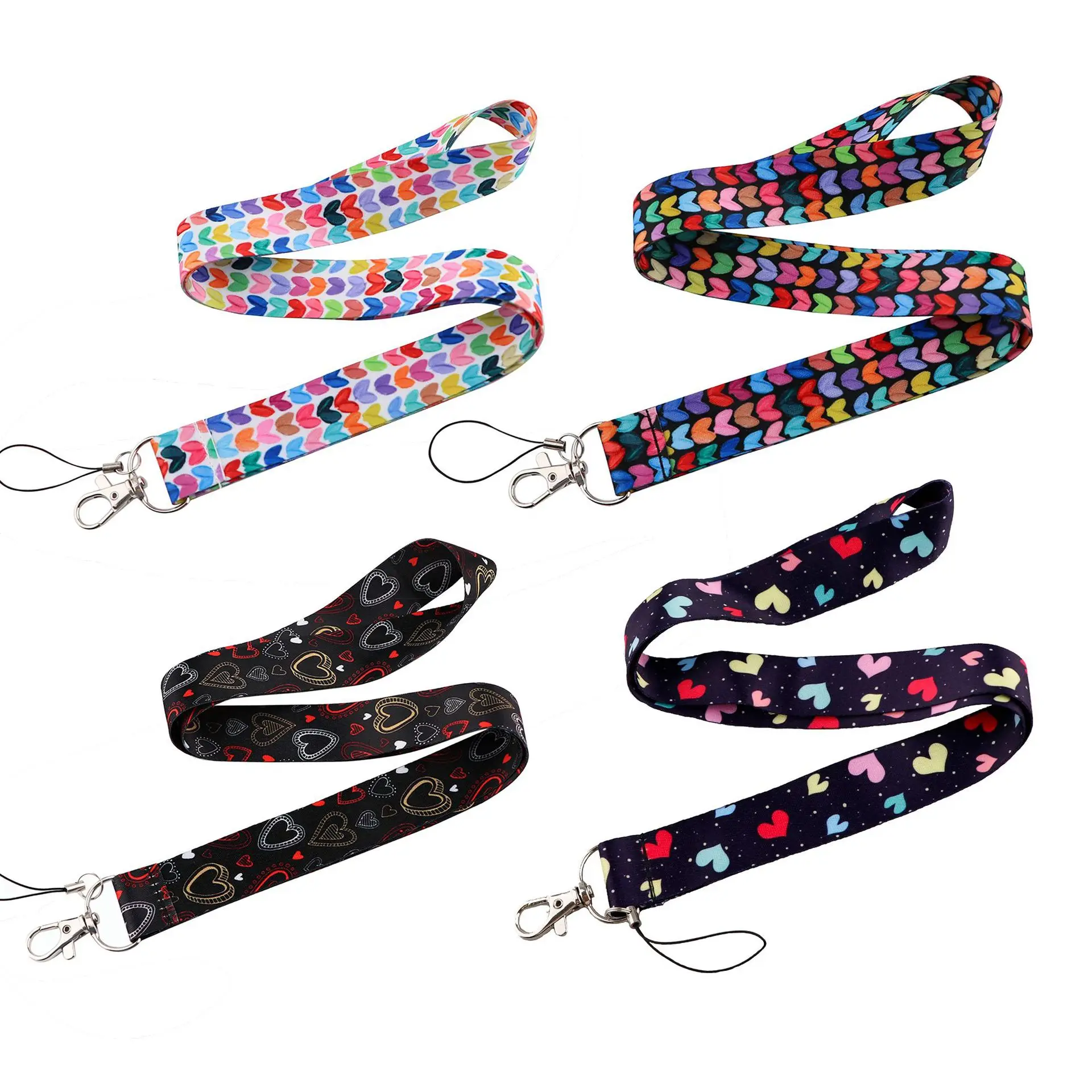 Wholesale Heat transfer polyester new style hanging rope Handmade Braided Hand-woven daisy flower mobile phone lanyard
