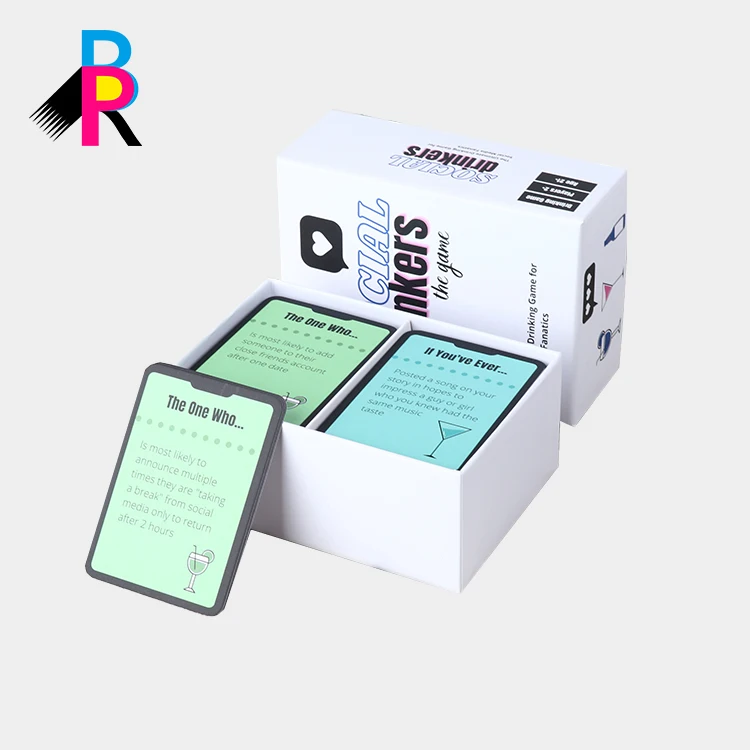 Оптовая продажа, новые товары, карточка для игр, карточка с принтом на заказ, Детская бумажная коробка с бумажной коробкой