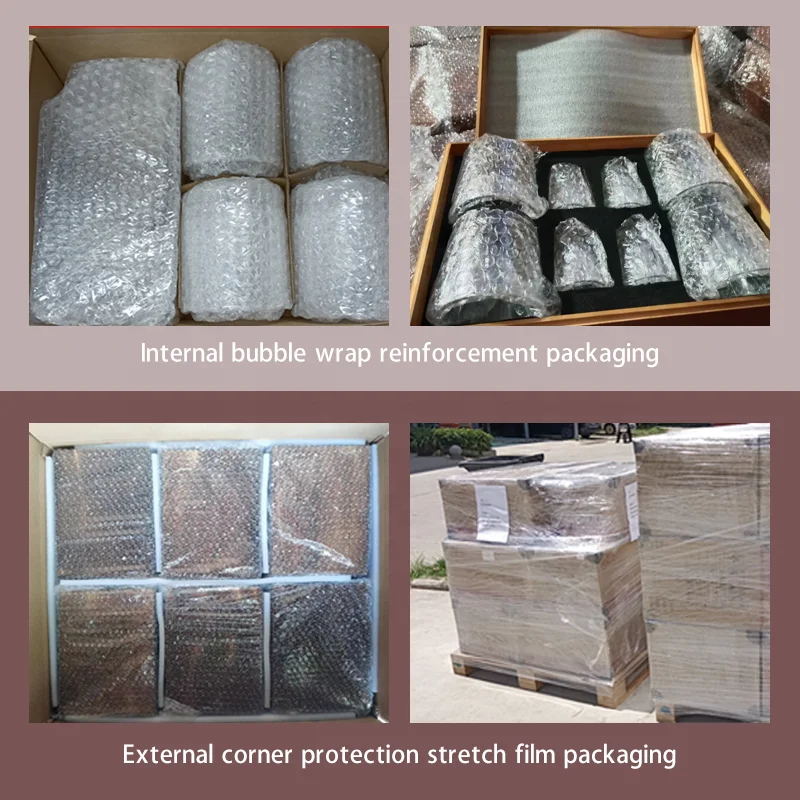 Luxury 3 Pack Unique Custom Printed Crystal Glass Whiskey Decanter Set with Wooden Stand Gift Box for Wine Brandy Whisky Sake