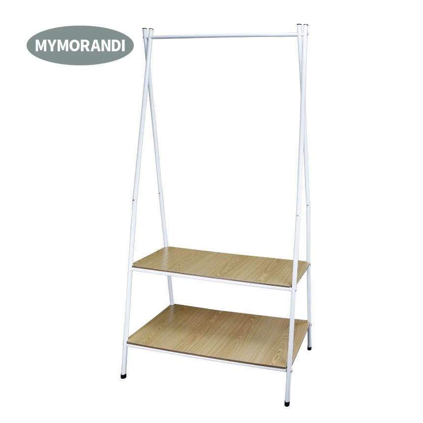 High quality wood iron entryway coat shoe rack metal frame hall tree rack coat hanging stand