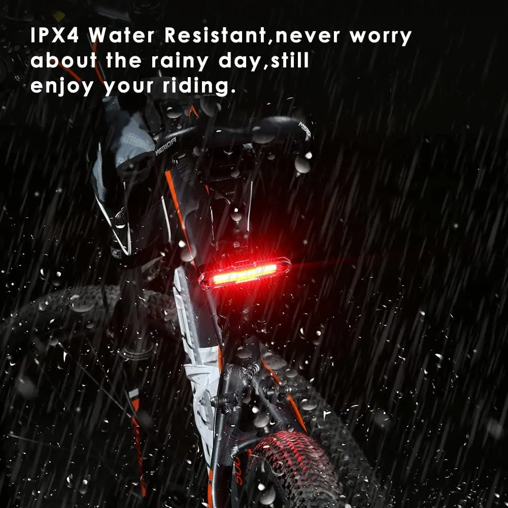 New Image Bright USB Waterproof LED Light for Scooter Bike Spare Parts Double Color Display IPX4 Waterproof  Lamp Scooter Lights