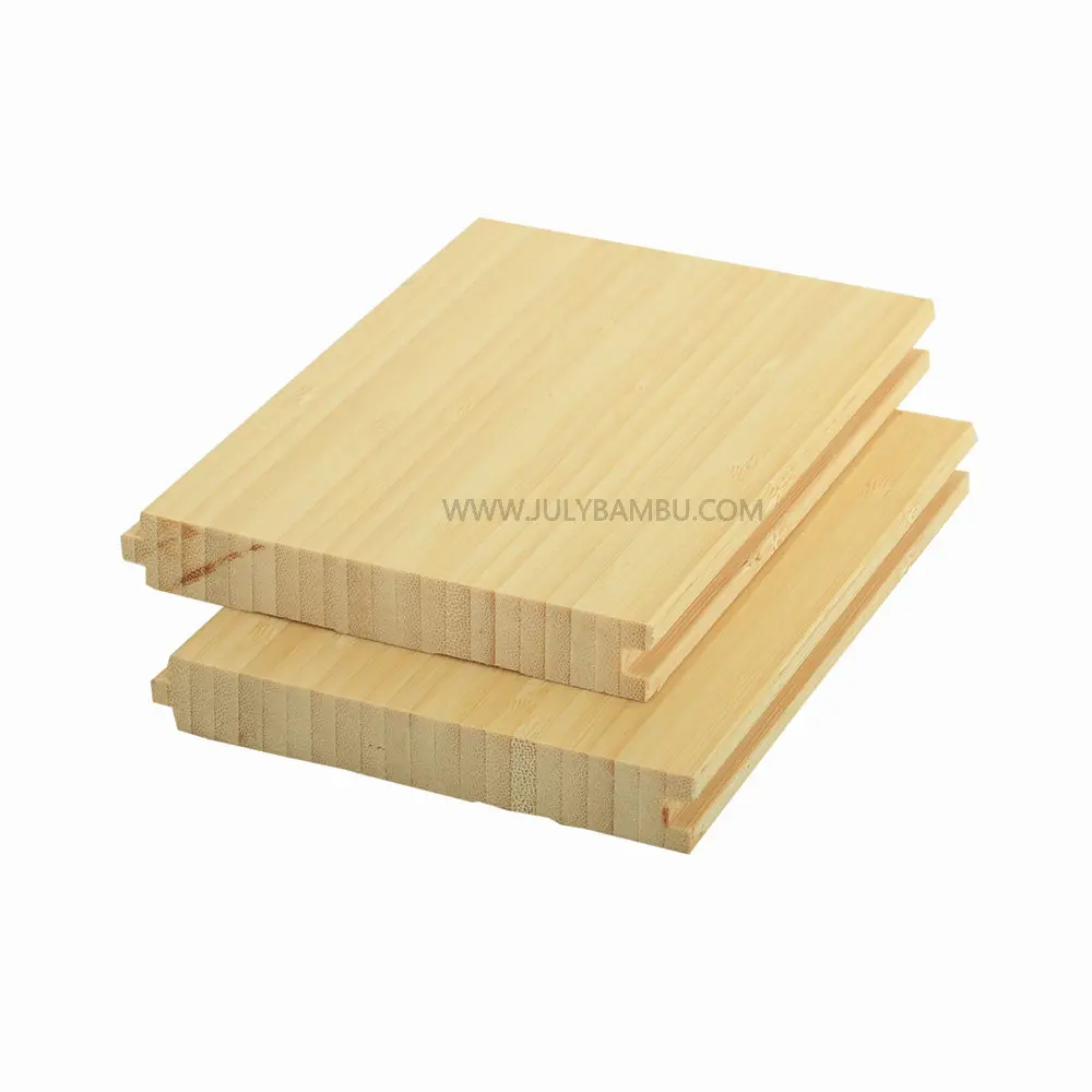 14mm 15mm Natural Bamboo Flooring / Laminated  Indoor Bamboo Parquet With Toung & Groove