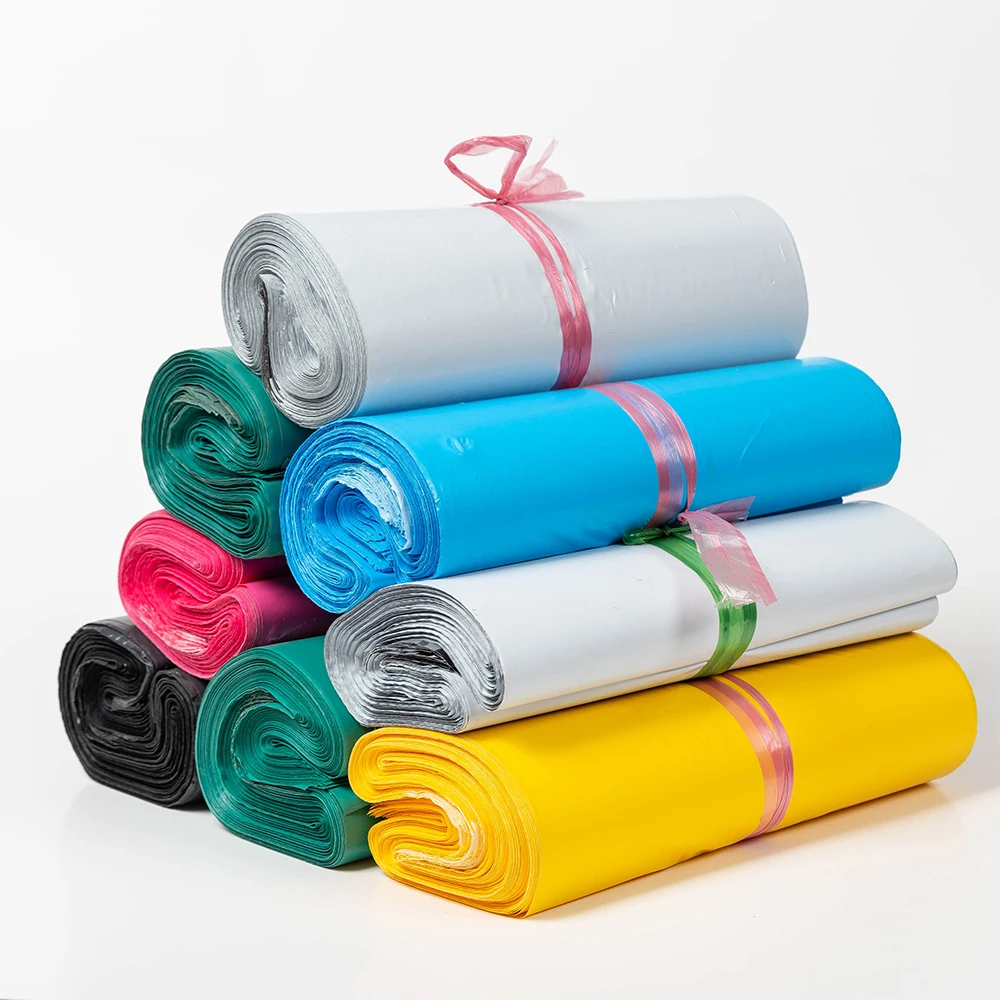Custom Biodegradable Poly Mailers Wig Plastic Printed Mailing Bag Self Adhesive Apparel Shipping Recycled Courier Bag