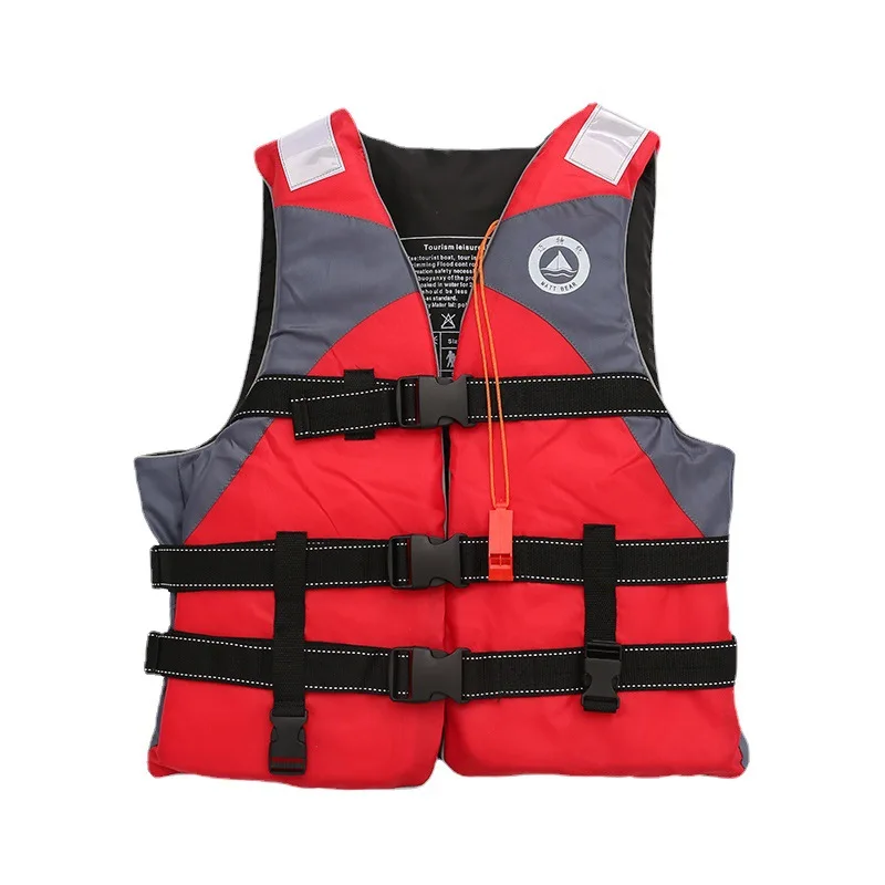 Customized High Quality  Water parks Products Marine Life Jacket PVC Foam Red  Float Suit  safety life vest