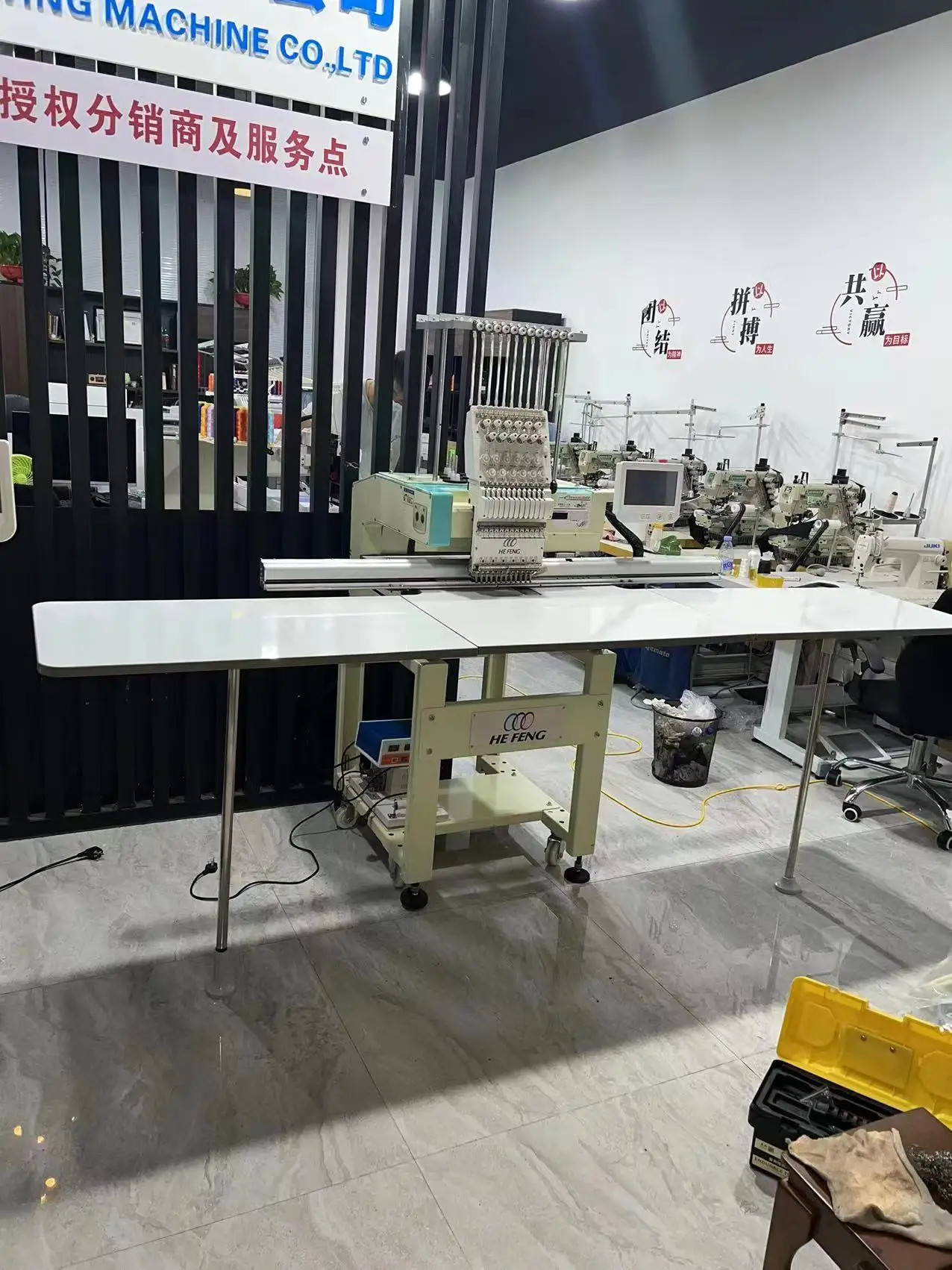 China best embroidery machine brand hefeng 1201 SINGLE head twelve needles second hand 400*1200mm