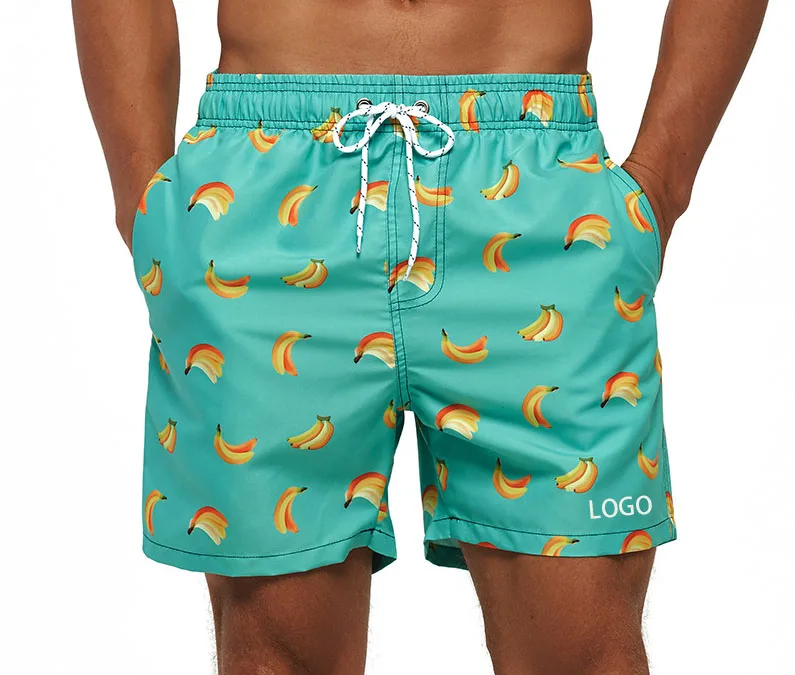 Custom Swim shorts Men Quick Dry Fruit Print Swim Trunks Beach Shorts Mens Casual Surf Swimwear Swimming Shorts