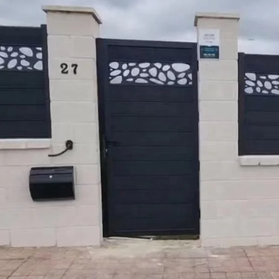 wpc fencing door composite Manual sliding gate for yard