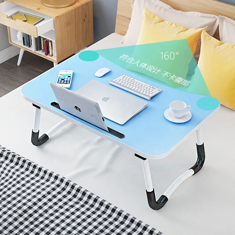 Chinese Furniture Wooden Student Laptop Folding Table Notebook Computer Stand Tray  for Sofa Bed Portable Laptop Desk