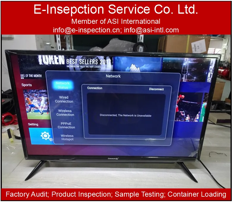Guangzhou Shenzhen Zhejiang Ningbo Yiwu Shanghai Smart TV Led Screen Product inspection FBA full final inspection service